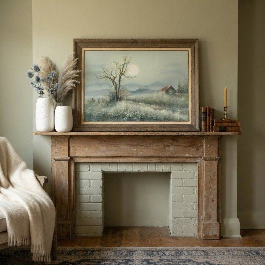 Vintage Landscape Oil Painting