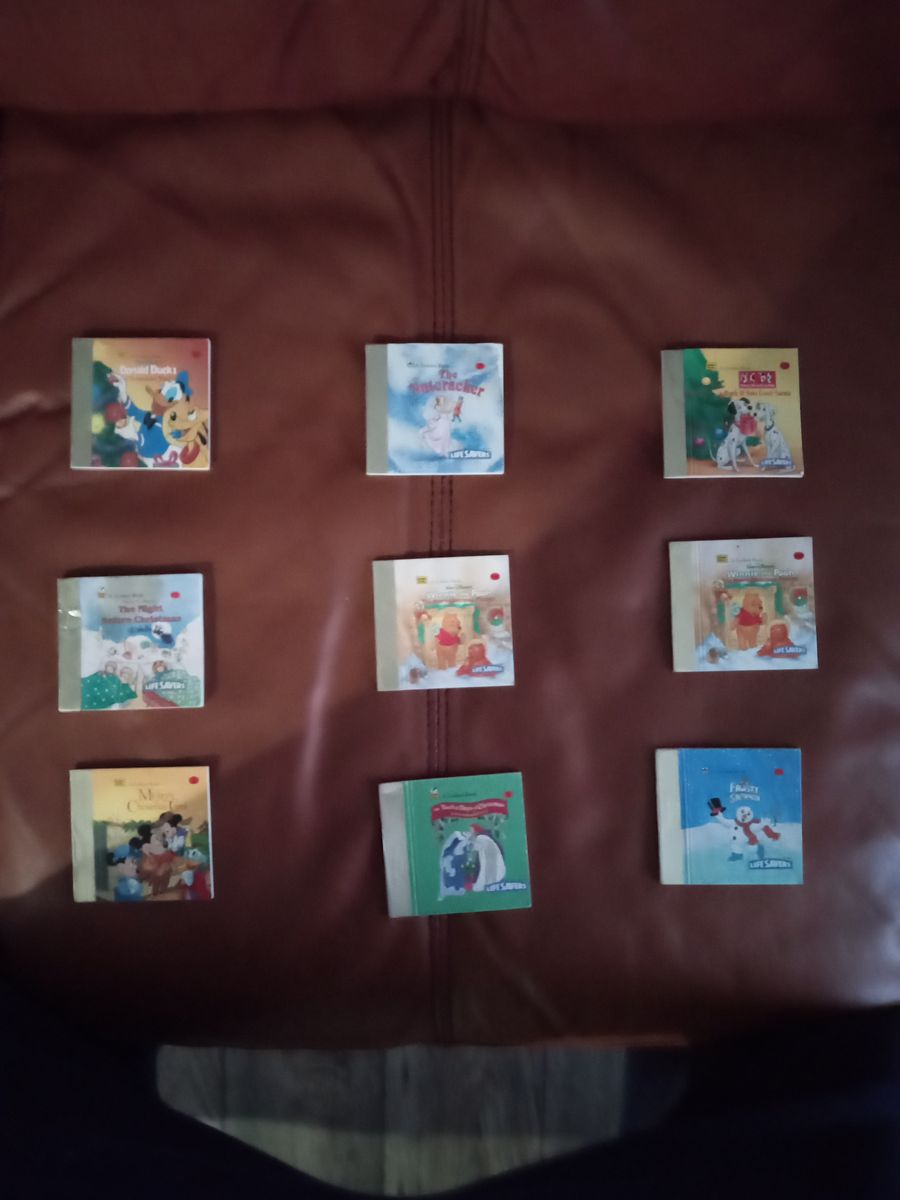 Lot of 9 Golden Book Life Savers Mini Christmas Books - Disney, Winnie the Pooh, Nutcracker