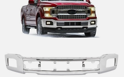 2018-2020 Ford F-150 Front Bumper Cover Chrome w/Fog light Holes NEW