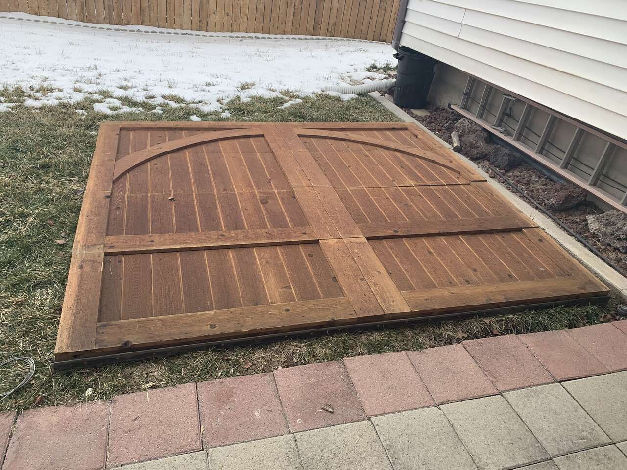 9x8 wood garage door