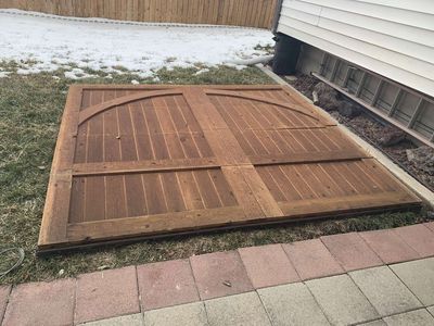 9x8 wood garage door