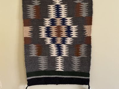 Handwoven Navajo ORIGINAL Wool Wall Hanging , Wind Dazzler design