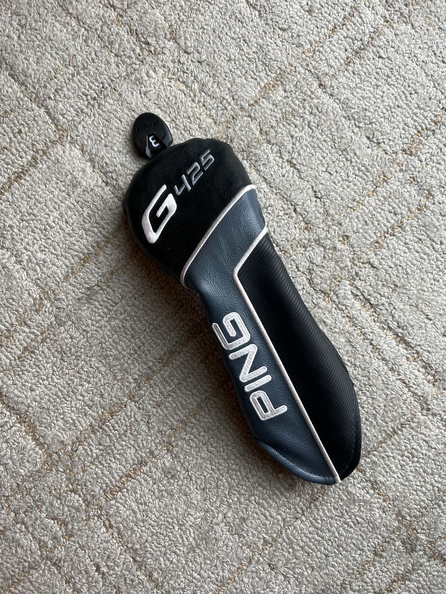 PING G425 3-Wood Golf Club Headcover - Black & Gray, Excellent Condition