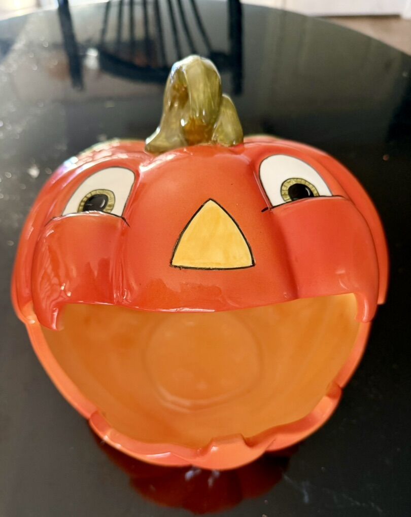 Pumpkin Jack O Lantern Big Mouth Candy Bowl