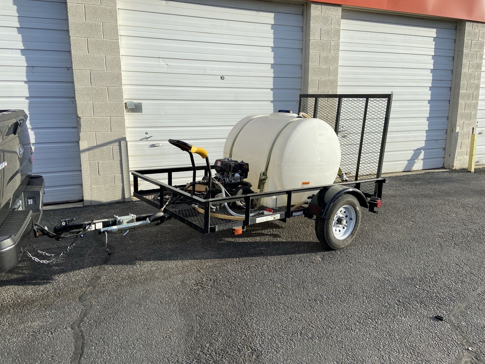 Pressure washer trailer setup