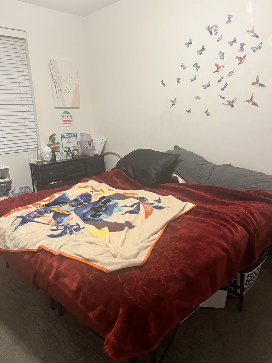 King bed mattress with Metal Black Frame