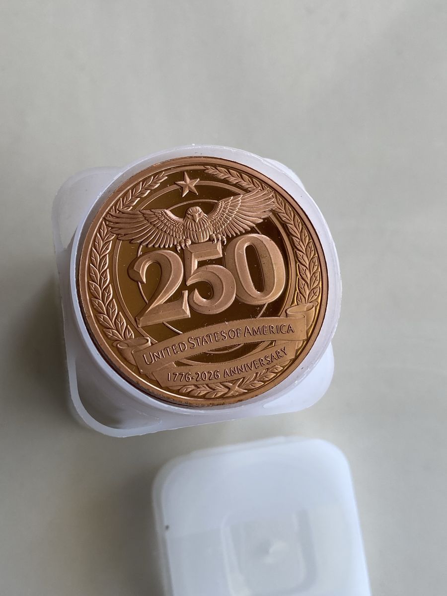 20x .999 Copper 1 OZ Myers Metals USA 250th Anniversary 1776-2026 Commemorative Coin roll of 20