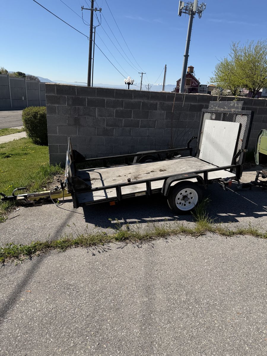 Two single axle trailers