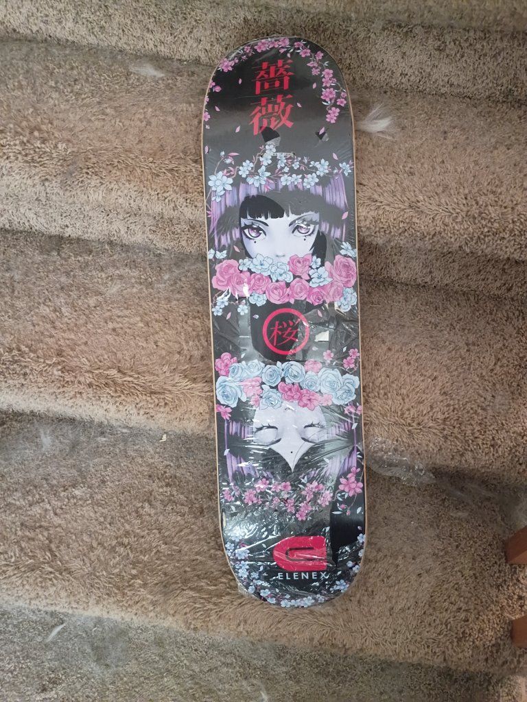 animae skateboard long board new no wheels board only
