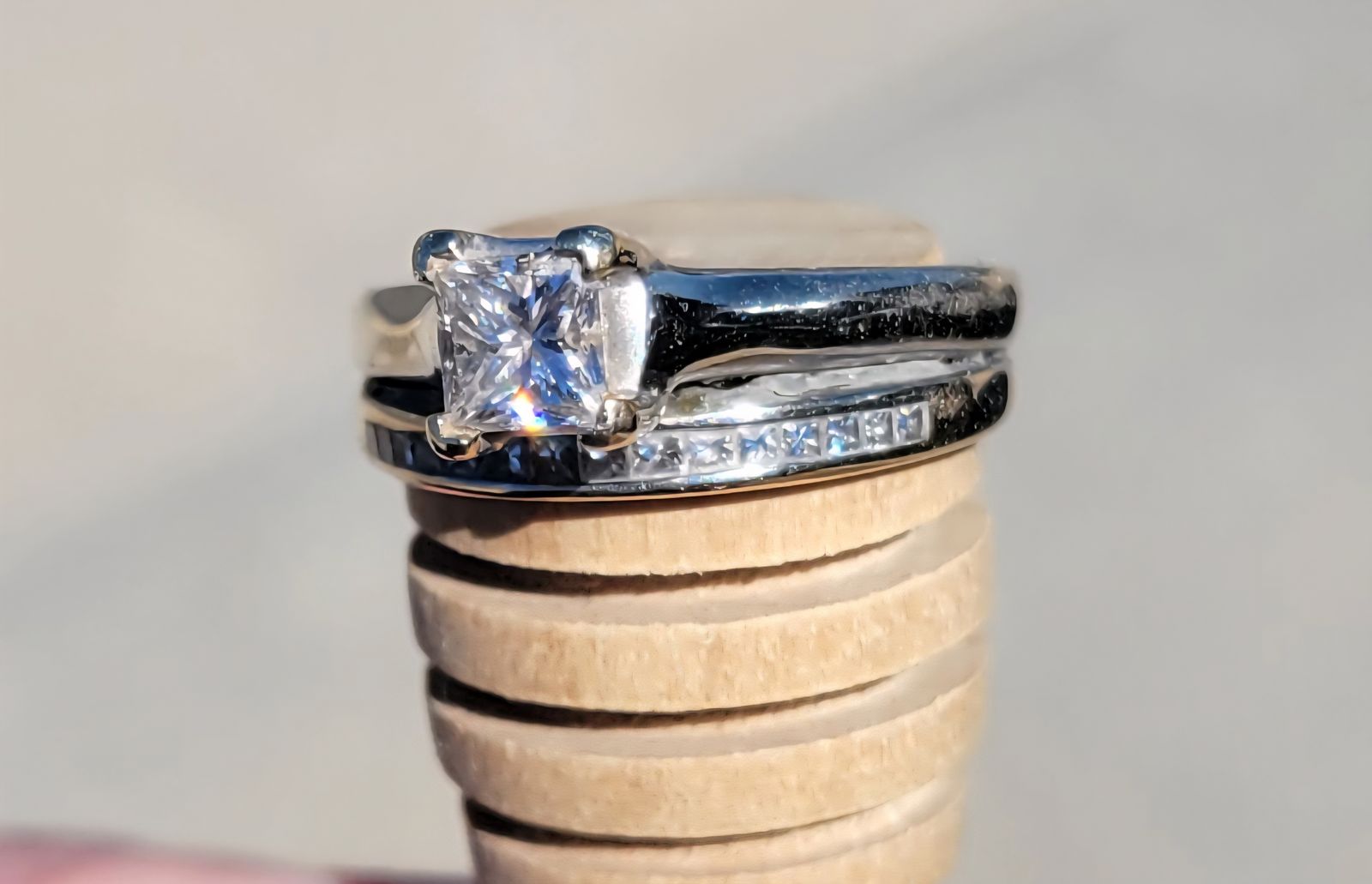 GIA‑Certified .65 ct Princess‑Cut Diamond Ring – VS1/F – 14k White Gol
