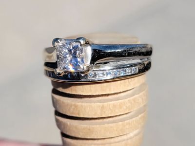 GIA‑Certified .65 ct Princess‑Cut Diamond Ring – VS1/F – 14k White Gol