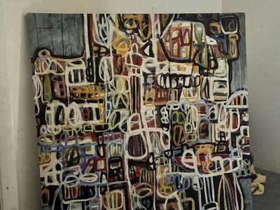Original Abstract Expressionist Mixed Media Canvas Painting
