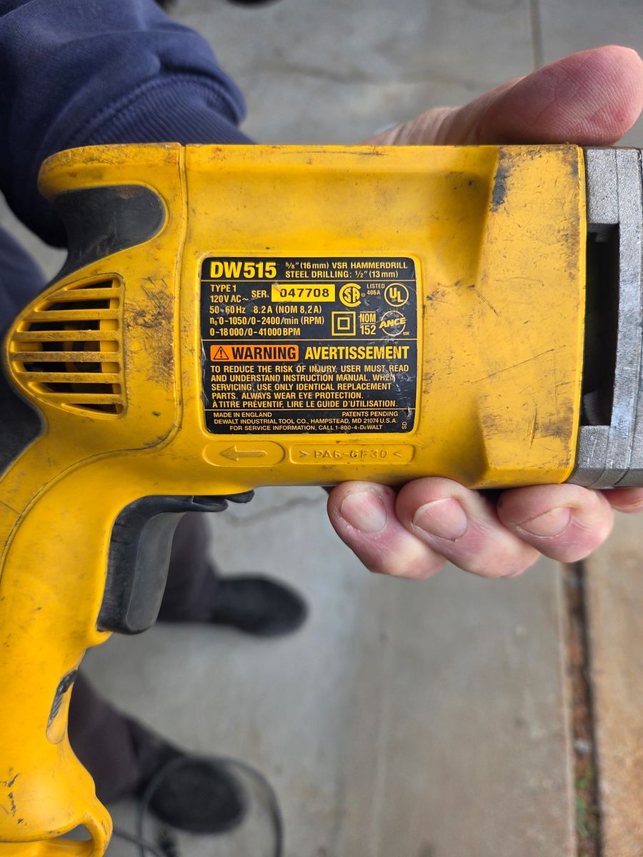 DeWalt Corded Hammer Drill with Case - $70
