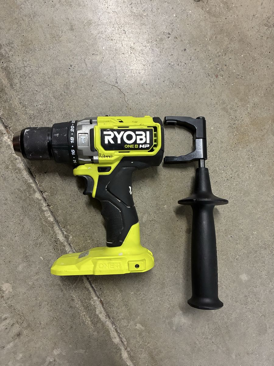 Ryobi ONE+ HP Cordless Hammer Drill with Side Handle - Tool Only