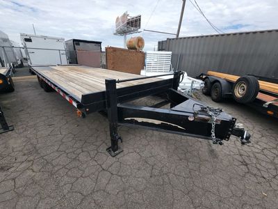 2024 Workhorse USED 8.5X26 16K with Flip Ramps Equipment Flatbed Trailer