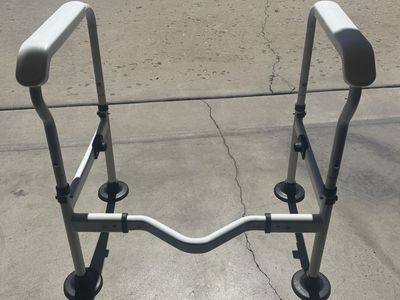 Toilet Safety Rails - Adjustable Toilet Safety Frame & Rails, Toilet Safety Rail for Elderly Adults