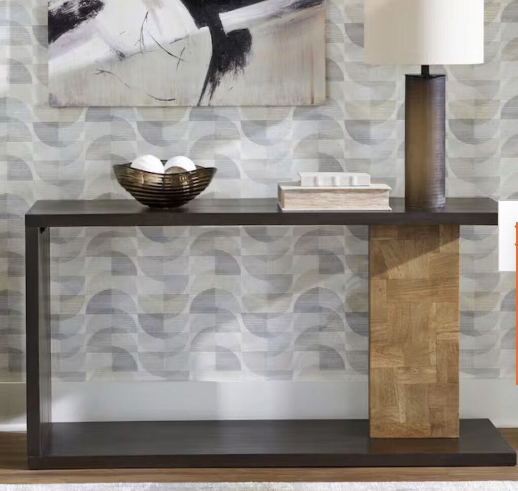 Camlett 58 in. Brown Rectangle Wood Console Table