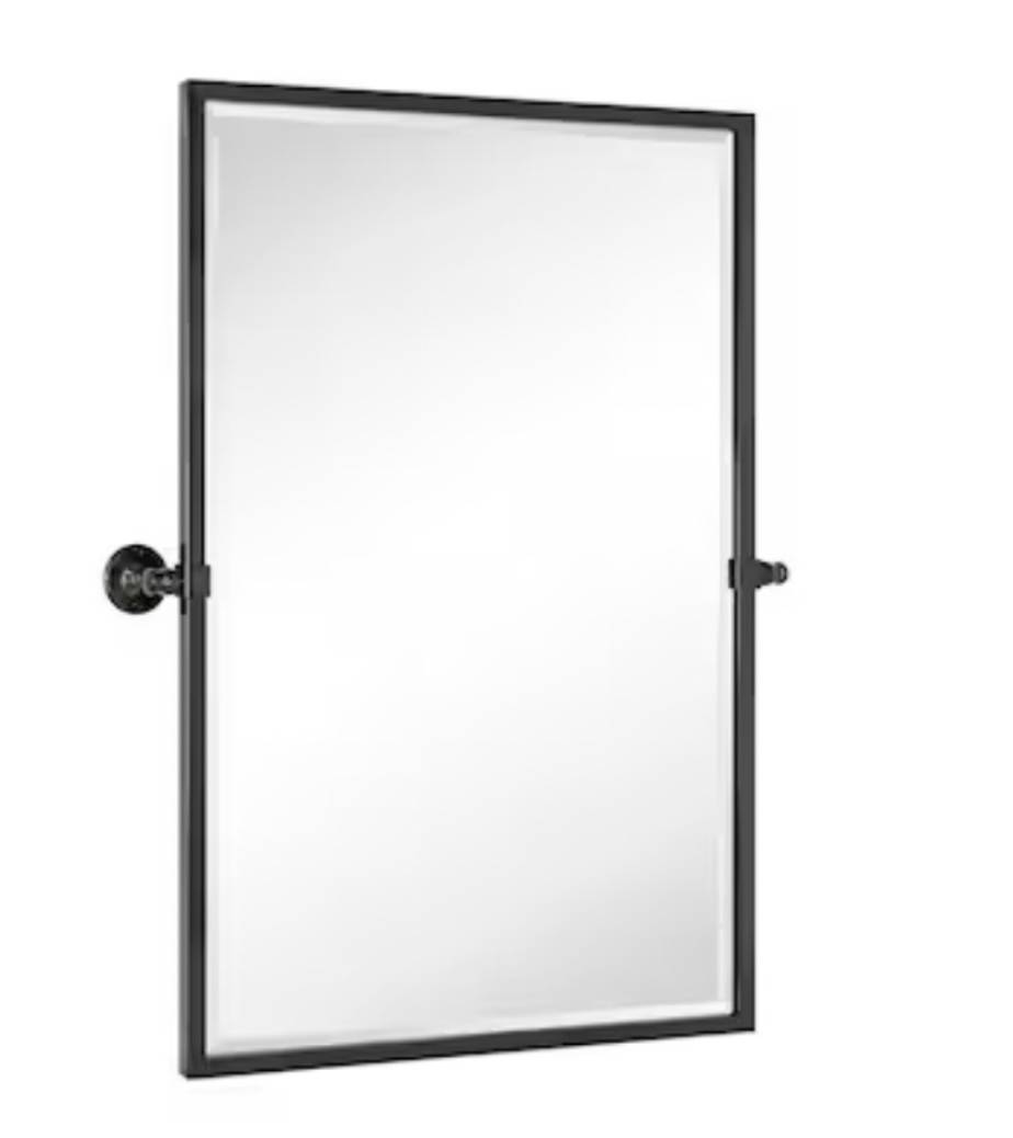 24-in x 36-in Beveled Rectangle Tilting Bathroom Vanity Mirror ( Oil Rubbed Bronze )