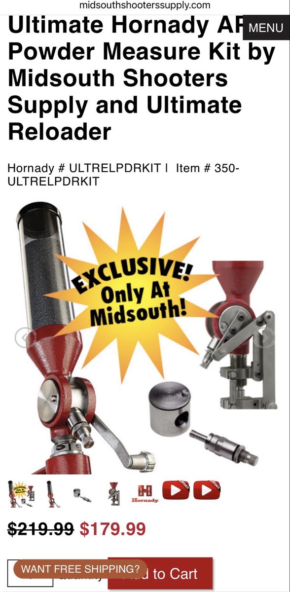 Hornady LNL Case Activated Powder Measure