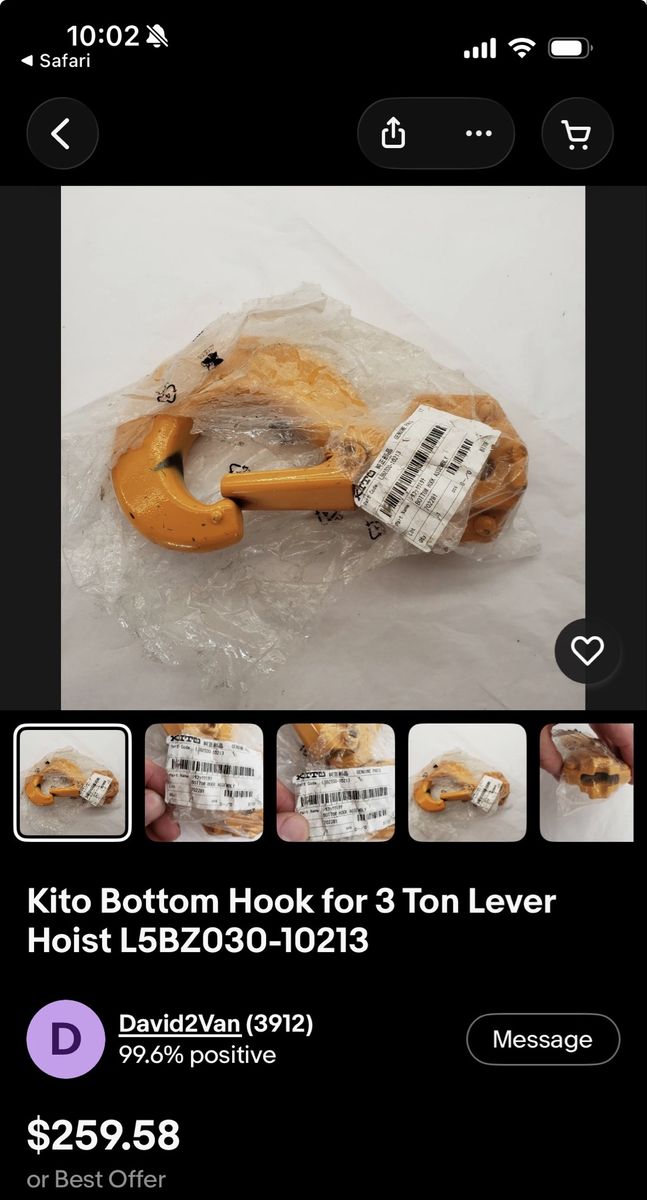 Kito Bottom Hook Complete Set ER1DR10113