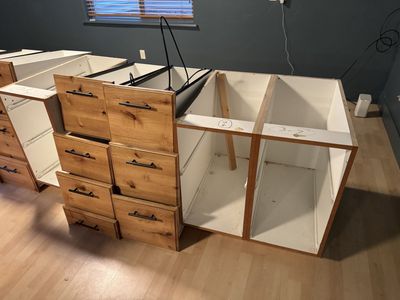 Desk drawers and tops - built ins
