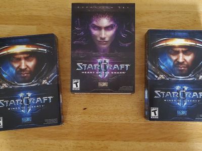 StarCraft II PC Game Lot Wings of Liberty & Heart of the Swarm Box Retail Boxes