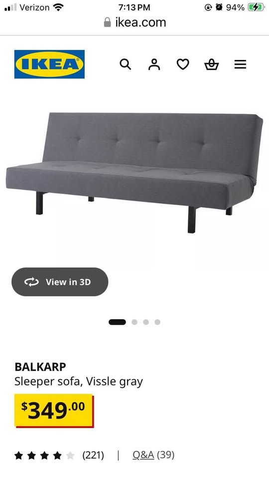 IKEA Balkarp futon