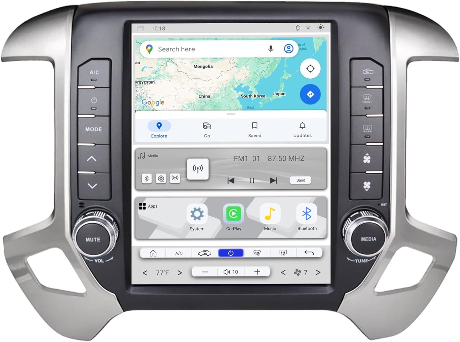 NEW 12.1" Car Radio Stereo for GMC Silverado Sierra 2014-2019 T-Style Replacement Head Unit