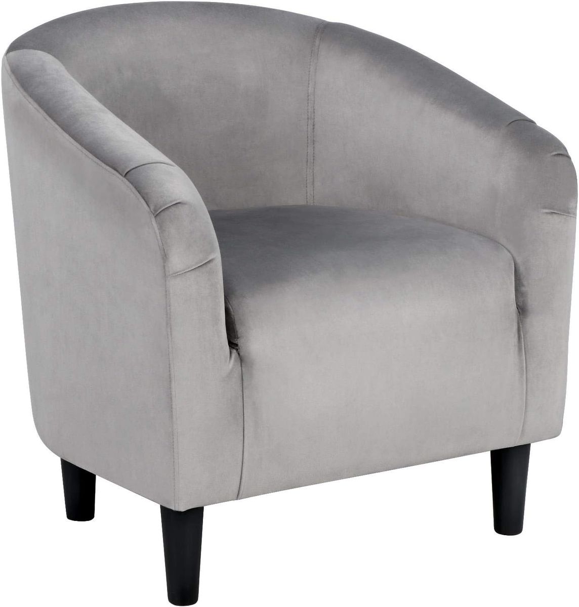 Yaheetech Velvet Accent Chair, Gray