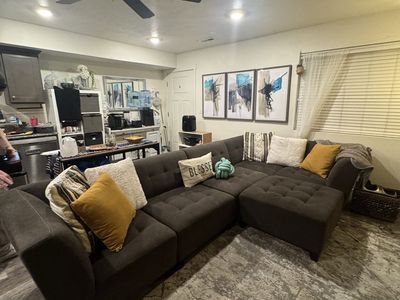 Ashley furniture Dark Gray 6 piece modular Sofa with ottoman