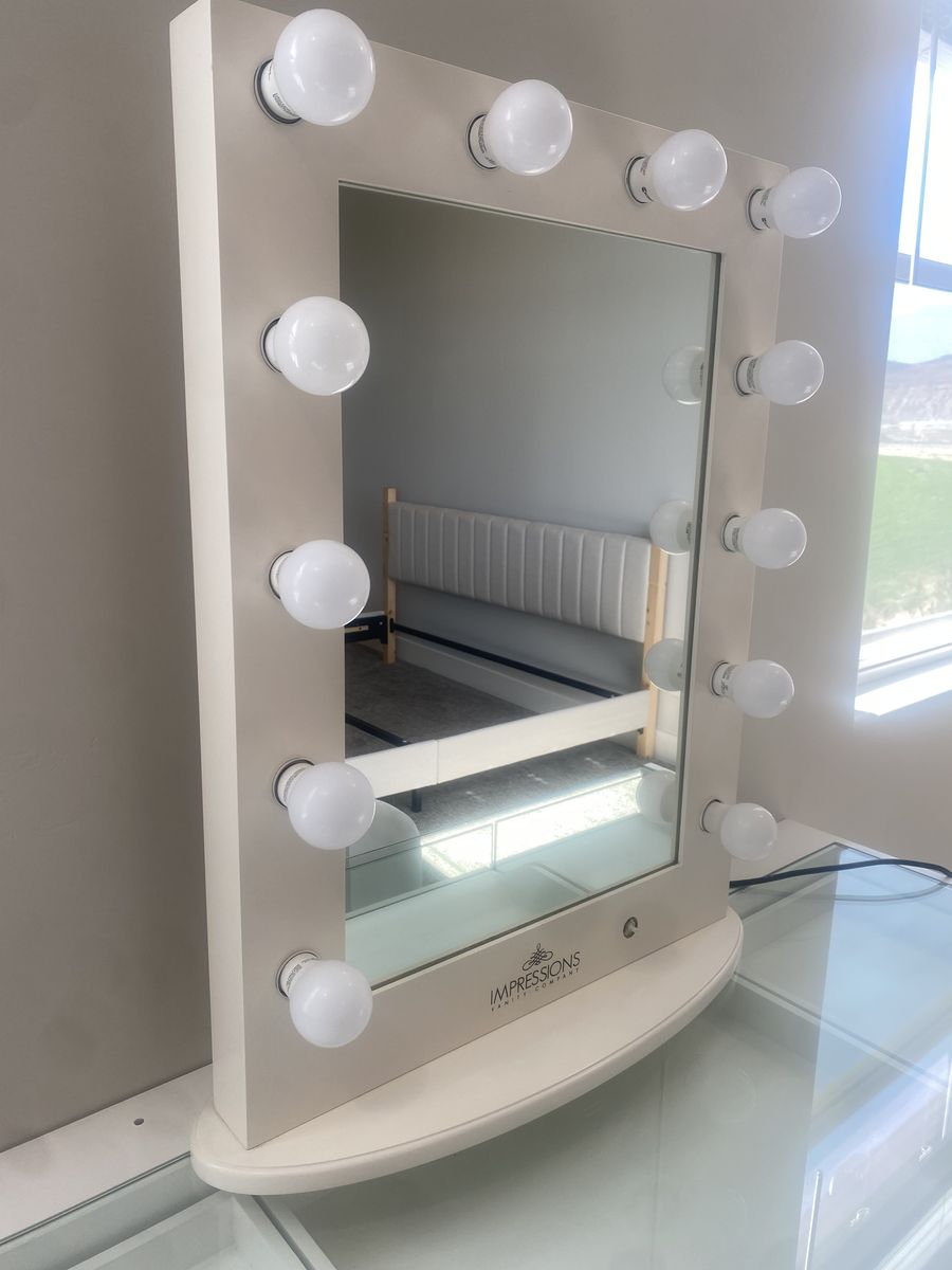 Impressions Vanity Hollywood Lighted Mirror – White