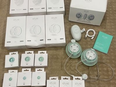 NEW Elvie Stride Hands-Free Smart Electric Breast Pump Bundle with Accessories