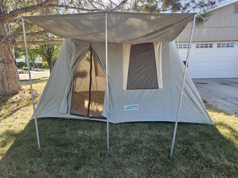 Springbar Family Camper 10'x14' canvas Tent 9130 camp ready and clean