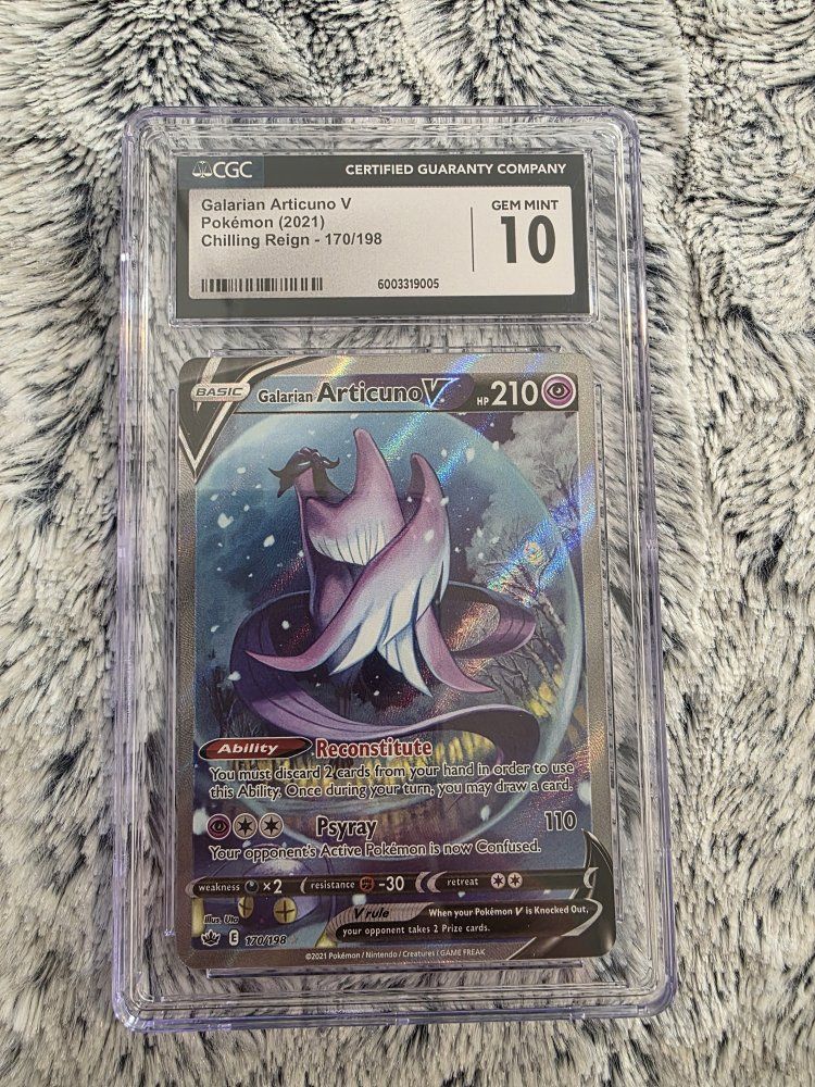 CGC Gem Mint 10 Galarian Articuno V #170