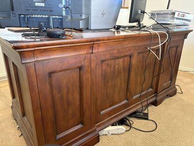 Traditional Large Wooden Executive Office Desk
