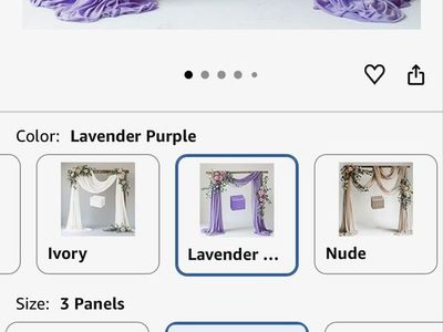 Lavender Purple Sheer Drape Panels for Wedding Arch - 3 Count - Event Decor