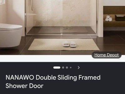 60 x 72" Sliding Shower Doors
Brushed Silver **