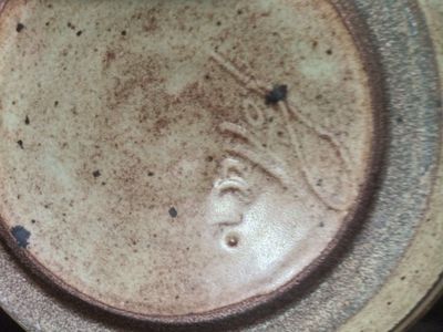 Big Ceramic Food Bowl & Ladle Beautiful & Perfect