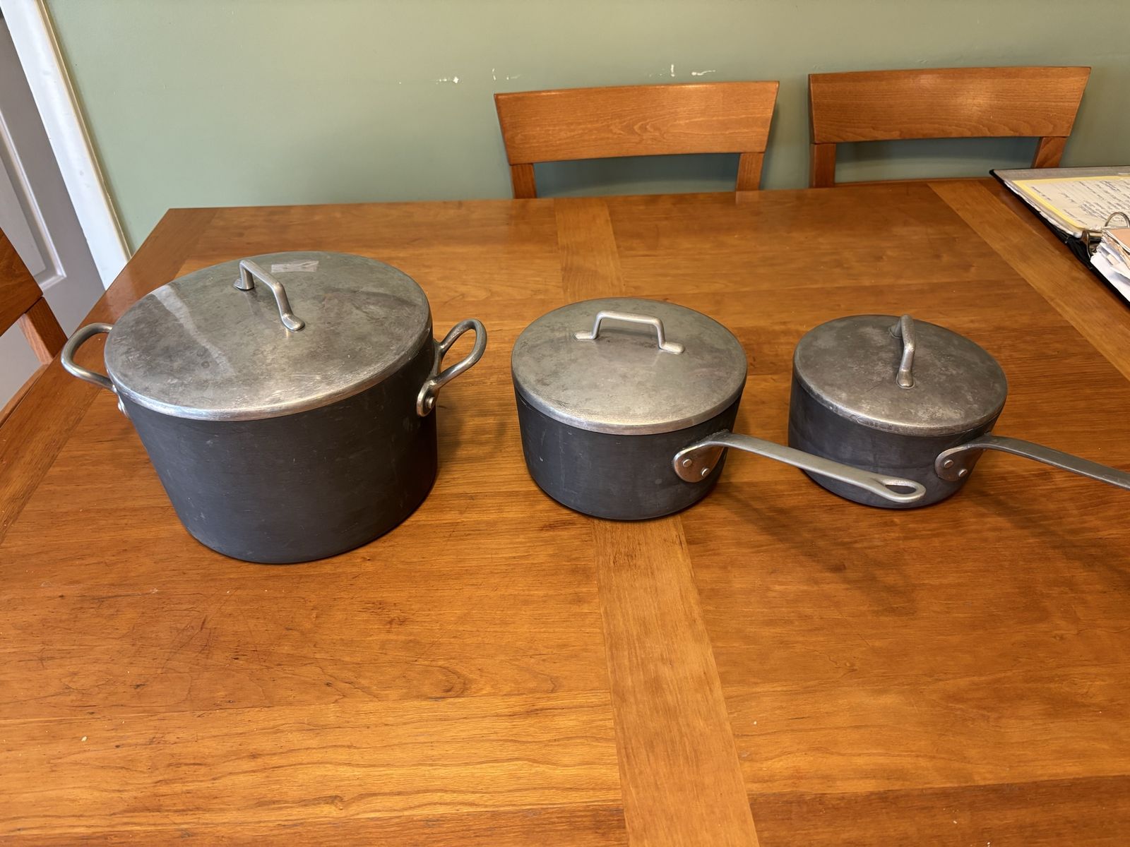 Vintage Magnalite Sauce Pans.  7qt, 3 qt, 2qt