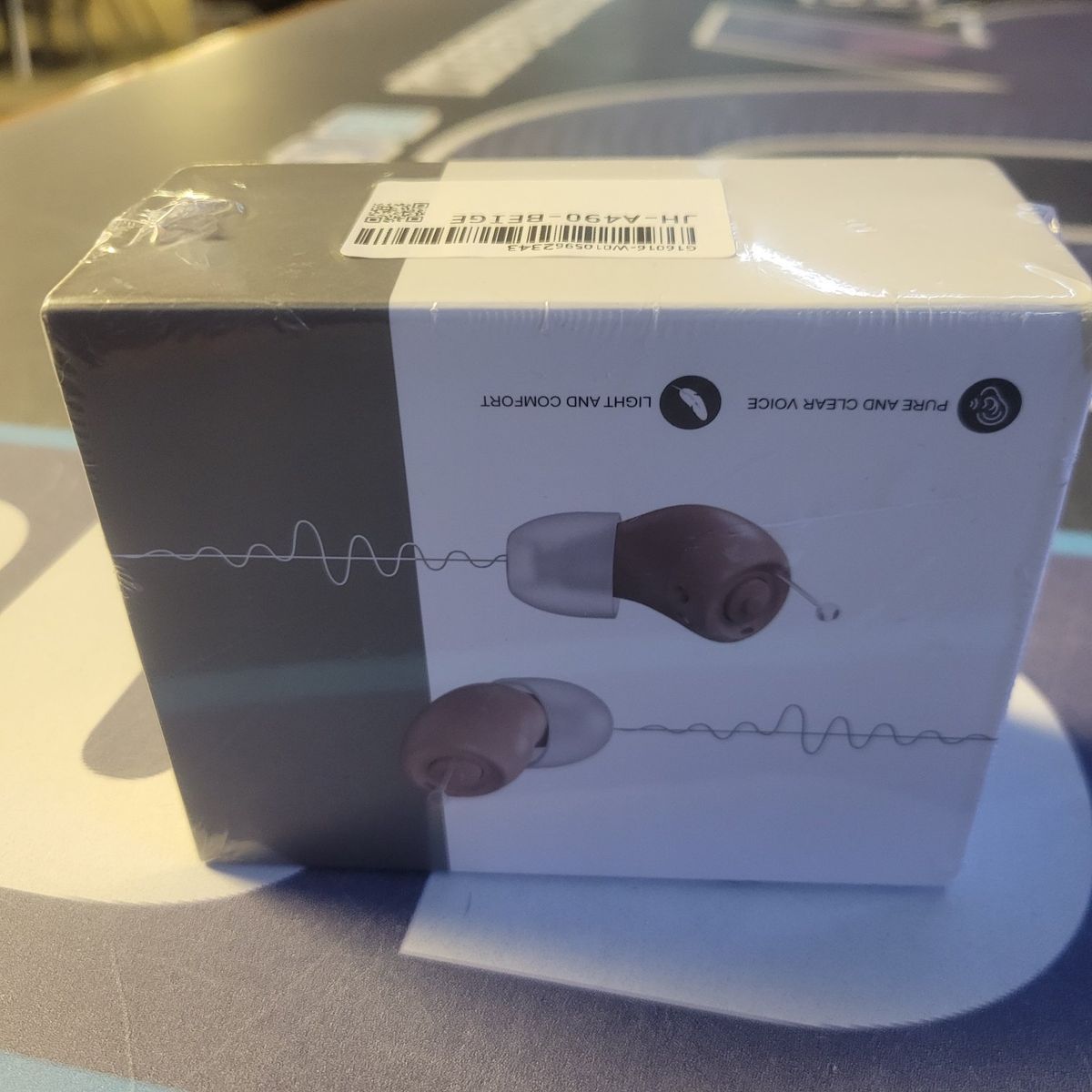 Jinghao JH-A490 Beige Mini Digital Hearing Amplifier - Clear Voice, Light & Comfortable