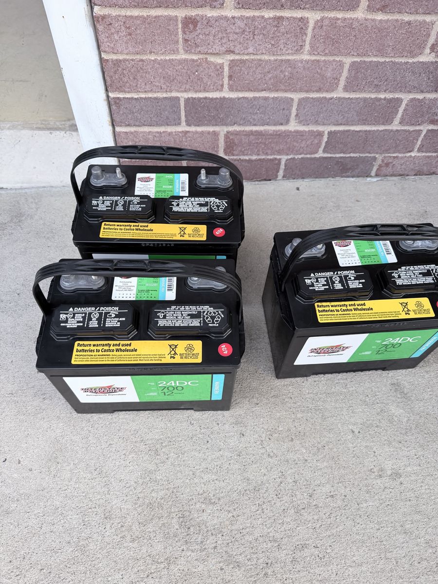 Lot of 3 marine/RV deep cycle 12 volt battery s