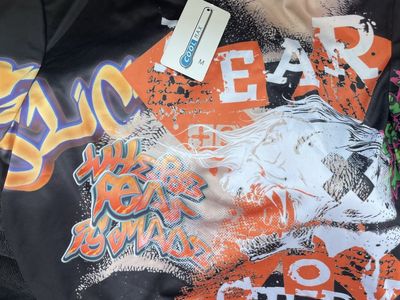 Fear Factory Salt Lake City Graphic Tee Men's M Black Orange Cool Max Fabric New with Tags