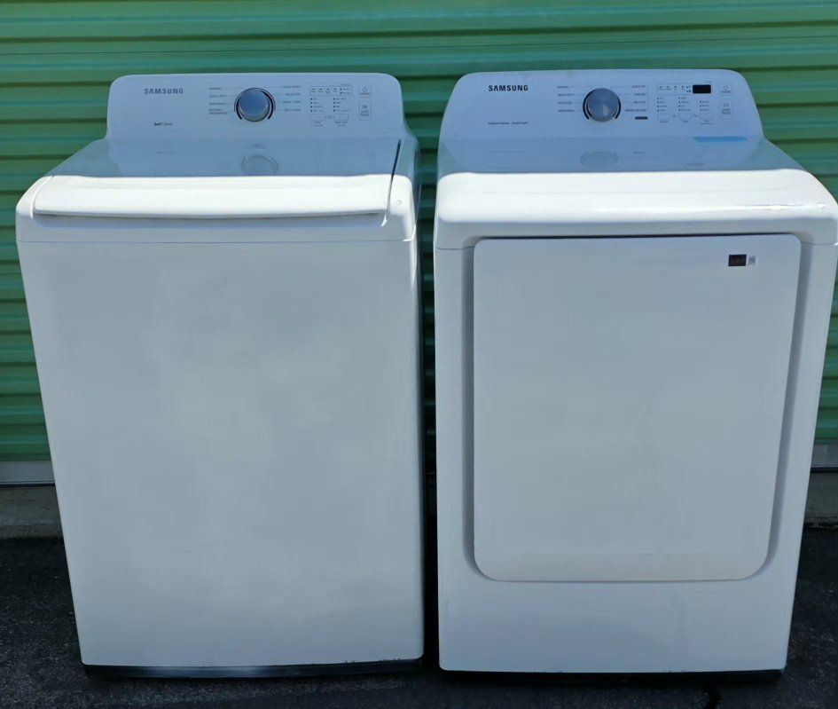 Samsung topload washer and electric dryer set free curbside delivery is available in the slc area