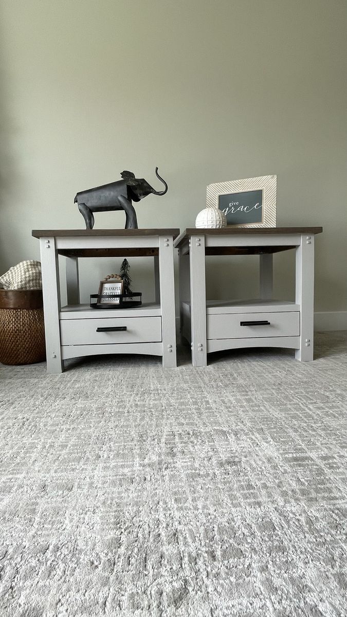 Modern pair of accent tables