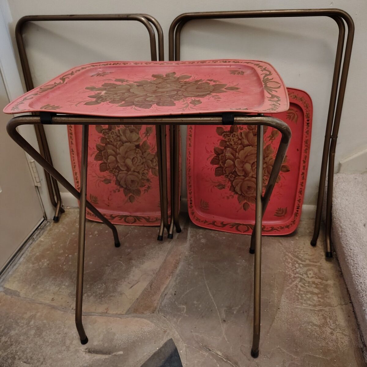 Mid century folding trays