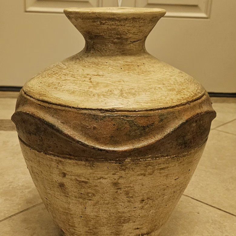 Ceramic Pottery Vase 15.5"T 11"W 5.5" Top