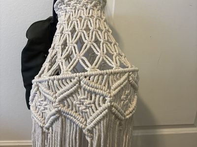 Macramé lamp
