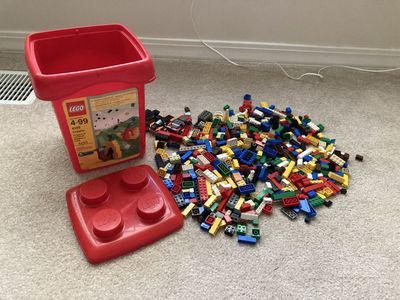 Legos with Lego container