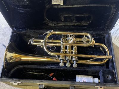 Holton Elkhorn Wisconsin Brass Cornet in Hard Case