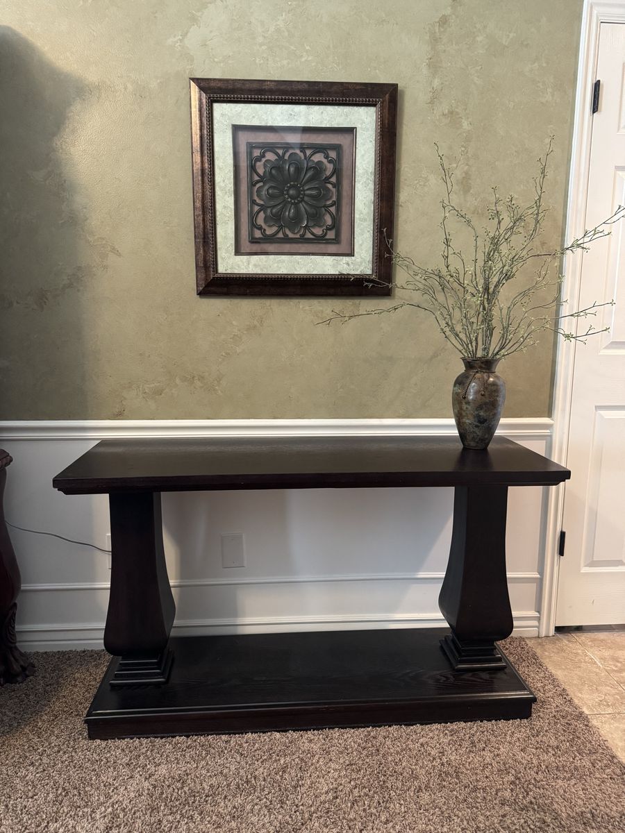 Dark Wood Console Table